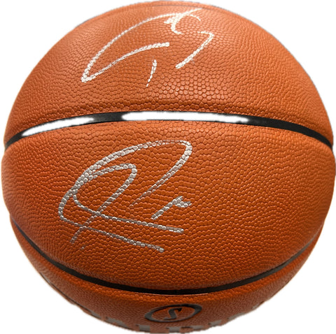 Giannis & Thanasis Antetokounmpo signed Basketball PSA/DNA Milwaukee Bucks autographed