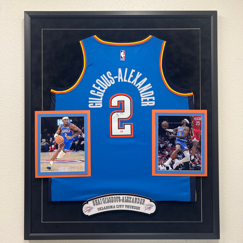 Shai Gilgeous-Alexander Signed Jersey Framed PSA Thunder Autographed