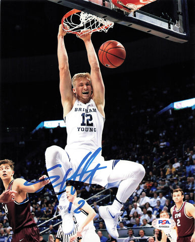 Eric Mika signed 8x10 photo PSA/DNA BYU Cougars