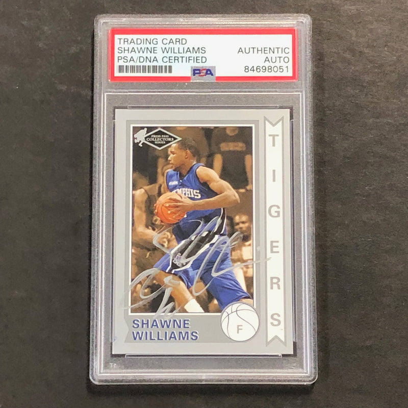 2006-07 PressPass #14/25 Shawne Williams Signed Rookie Card AUTO PSA Slabbed