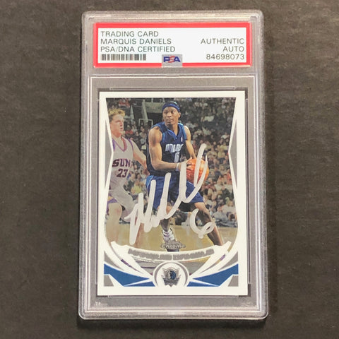 2004-05 Topps Chrome #92 Marquis Daniels Signed Card PSA Slabbed Mavericks