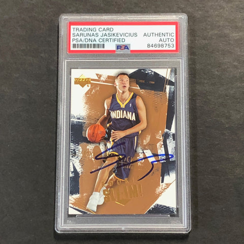 Upper Deck Sarunas Jasikevicius Signed Card AUTO PSA Slabbed Pacers