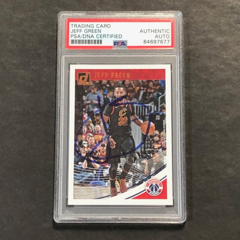 2018-19 Panini Donruss #133 Jeff Green Signed Card AUTO PSA/DNA Slabbed Cavaliers