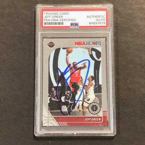 2019-2020 Panini NBA Hoops #198 Jeff Green Signed Card AUTO PSA/DNA Slabbed Cavaliers