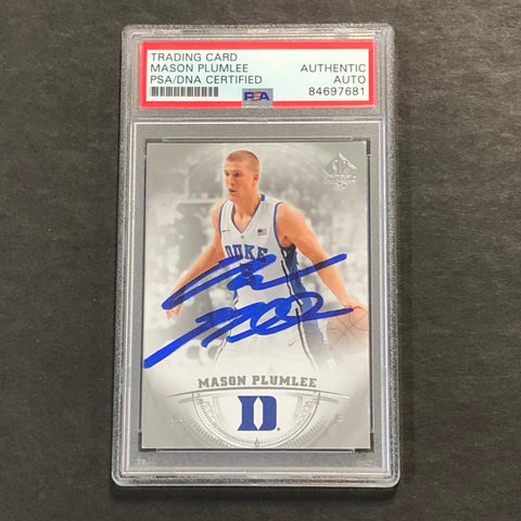 2013-14 SPA Basketball #34 Mason Plumlee Signed Card AUTO PSA Slabbed Duke