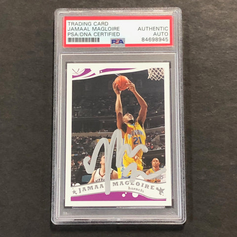 2005 Topps #161 Jamaal Magloire Signed Card AUTO PSA Slabbed Hornets