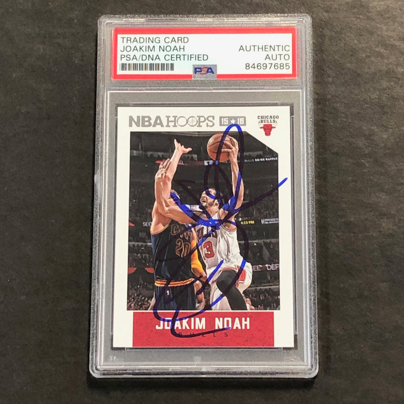 2015-16 Panini Hoops #143 Joakim Noah Signed Card PSA Slabbed Bulls