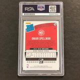 2018-19 DONRUSS RATED ROOKIE #196 Omari Spellman Signed Card PSA/DNA Slabbed RC Hawks