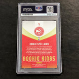 2018-19 DONRUSS ROOKIE KINGS #18 Omari Spellman Signed Card PSA/DNA Slabbed RC Hawks