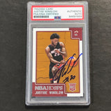2015-16 NBA Hoops #300 Justice Winslow Signed Card PSA/DNA Slabbed RC Heat