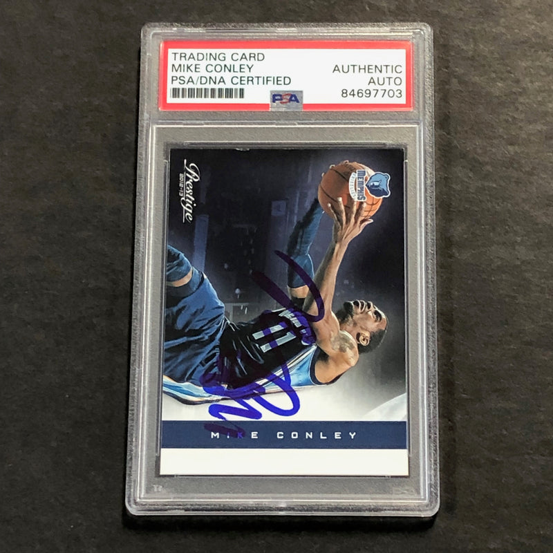 2012-13 Panini Prestige #28 Mike Conley signed Auto Card PSA/DNA Slabbed Grizzlies