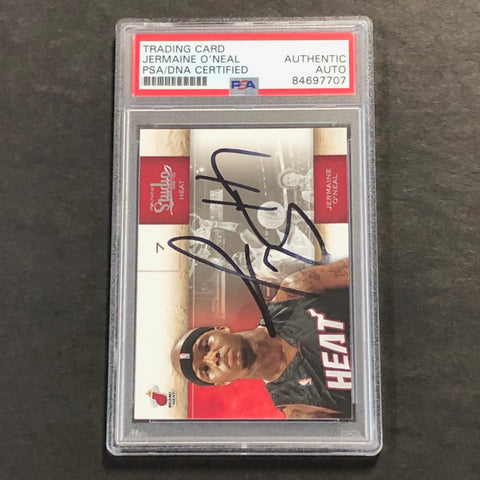 2009-10 Panini Studio #67 Jermaine O'Neal Signed Card AUTO PSA Slabbed Heat