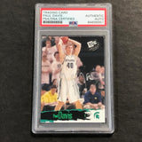 2006-07 PressPass #SB12 Paul Davis Signed Card PSA Slabbed Spartans