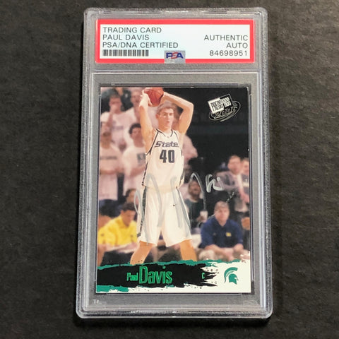 2006-07 PressPass #SB12 Paul Davis Signed Card PSA Slabbed Spartans