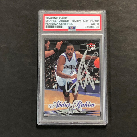 2007 Fleer Ultra #167 Shareef Abdur-Rahim Signed Card AUTO PSA Slabbed Kings