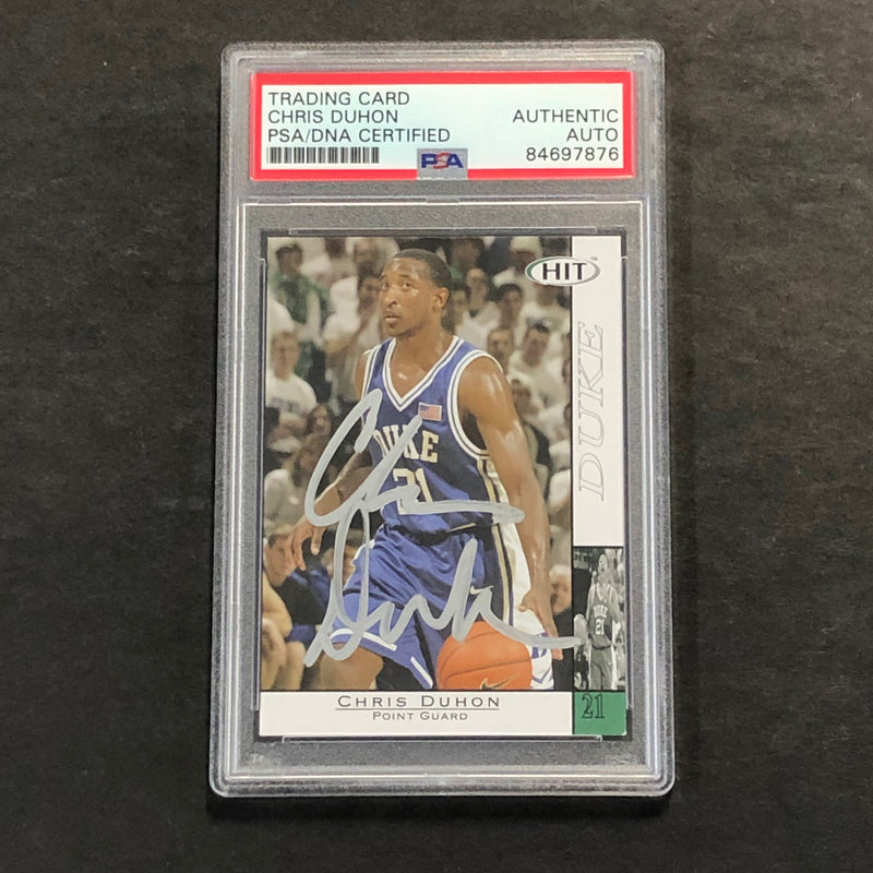 2004 SAGE Hit #21 Chris Duhon Signed Card AUTO PSA Slabbed