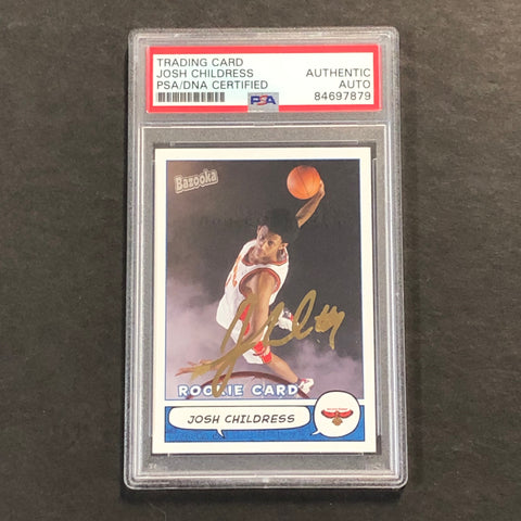 2005 Topps Bazzoka #172 Josh Childress Signed Card AUTO PSA Slabbed RC Hawks
