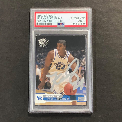 2005 PressPass #2 Kelenna Azebuike Signed Card AUTO PSA Slabbed Kentucky