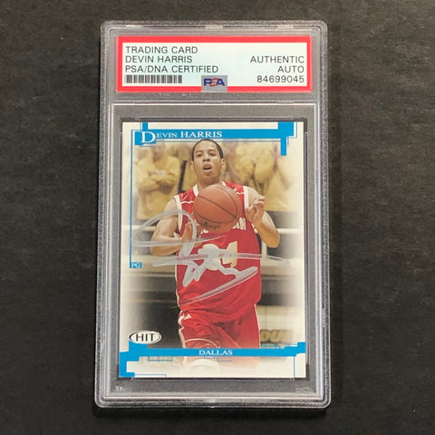2004 Sage #34 Devin Harris Signed Card AUTO PSA Slabbed Dallas
