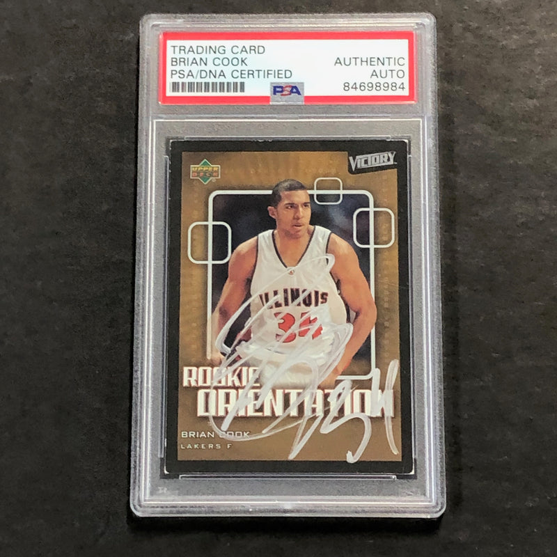 2003-04 Upper Deck Rookie Orientation #124 Brian Cook Signed Card AUTO PSA Slabbed Lakers