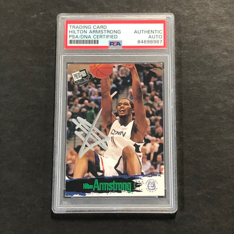 2006 Press Pass #SB3 Hilton Armstrong Signed Card AUTO PSA/DNA Slabbed Connecticut
