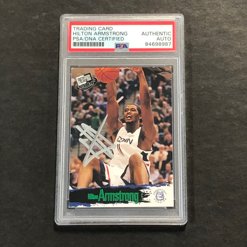 2006 Press Pass #SB3 Hilton Armstrong Signed Card AUTO PSA/DNA Slabbed Connecticut