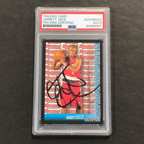 2005-06 Topps Bowman #120 Jarrett Jack Signed Card AUTO PSA Slabbed Trail Blazers