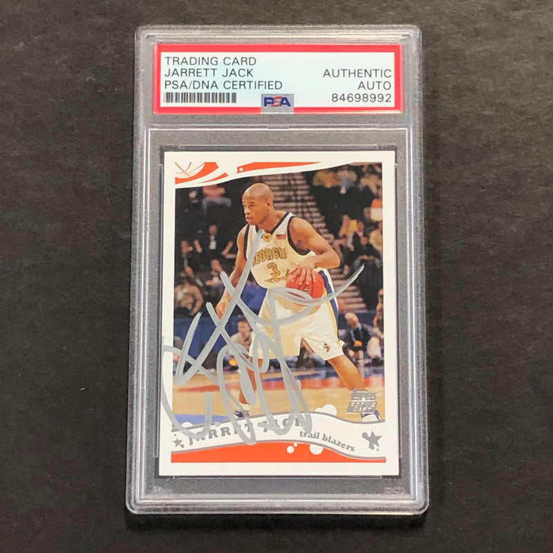 2005 Topps #242 Jarrett Jack Signed Card AUTO PSA Slabbed RC Trail Blazers