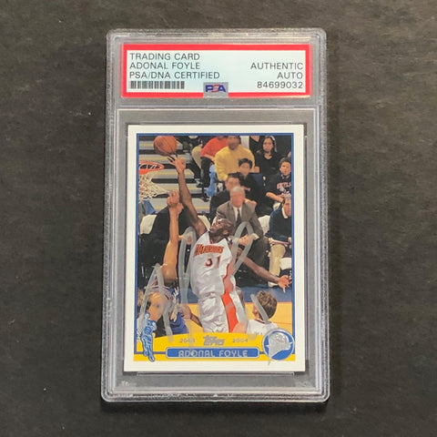 2003 Topps #213 Adonal Foyle Signed Card AUTO PSA Slabbed Warriors