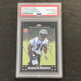 2007 Topps Chrome TC237 Victor Abiamiri Signed Card AUTO PSA Slabbed RC Eagles