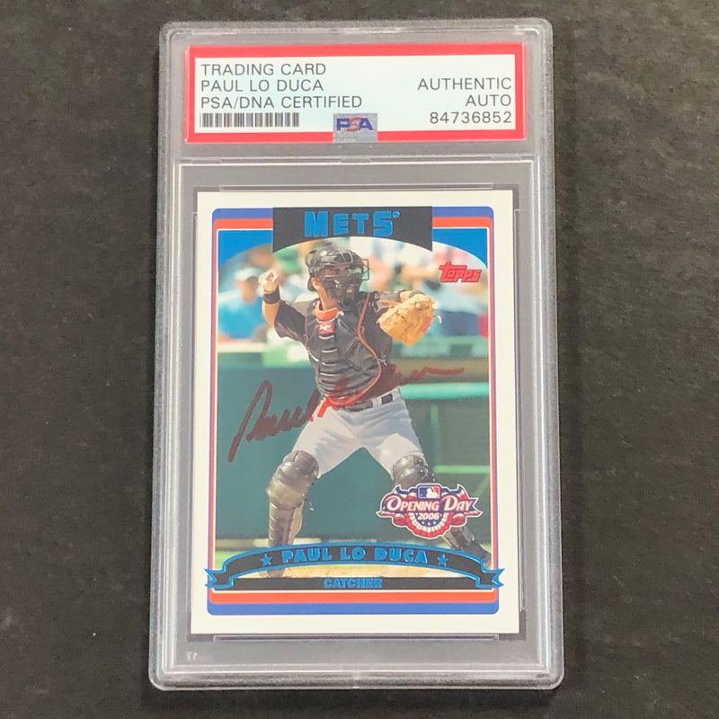 2006 Topps Opening Day #109 Paul Lo Duca Signed Card PSA Slabbed Auto Mets