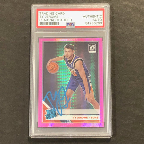 2019-20 Optic Rated Rookie #167 Ty Jerome Signed Card AUTO PSA Slabbed Suns