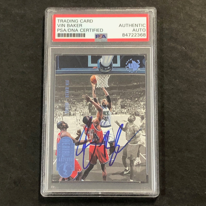 1997 Upper Deck #52 Vin Baker Signed Card PSA/DNA Slabbed Bucks