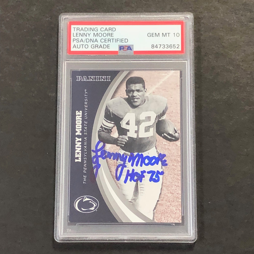 Lenny Moore Autographed Football Card –