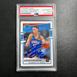 2020-21 Panini Donruss #209 Aleksej Pokusevski Signed Card AUTO PSA Slabbed RC Thunder