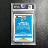 2020-21 Panini Donruss #209 Aleksej Pokusevski Signed Card AUTO PSA Slabbed RC Thunder
