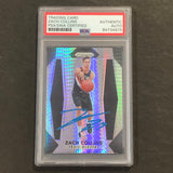 2017-18 Panini Prizm #144 ZACH COLLINS Signed Card AUTO PSA Slabbed RC Blazers