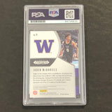 2020-21 Panini Prizm Draft Picks #11 Jaden McDaniels Signed Card AUTO PSA/DNA Slabbed Huskies