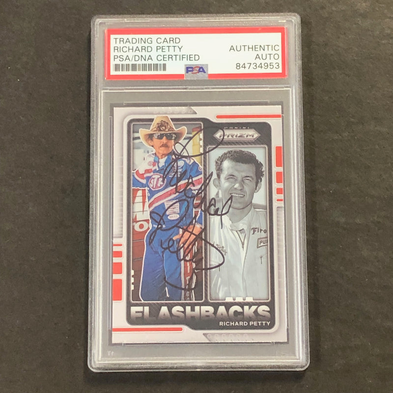 2021 Panini Prizm Racing Flashbacks #77 Richard Petty Signed Card AUTO  PSA Slabbed Nascar