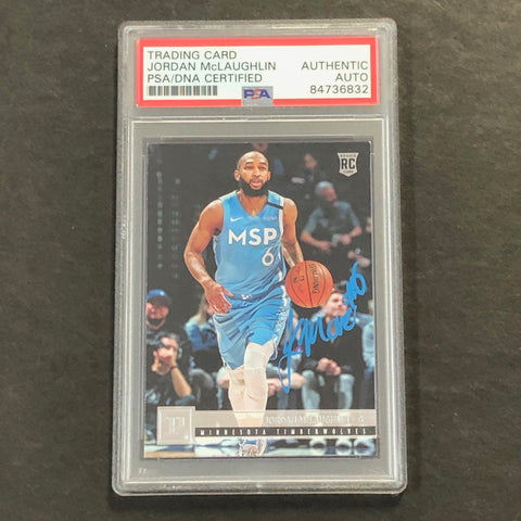 2019-20 Panini Chronicles #130 Jordan McLaughlin Signed Card AUTO PSA/DNA Slabbed RC Timberwolves
