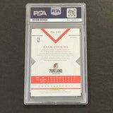 2018-19 Panini Cornerstones #149 ZACH COLLINS Signed Card AUTO PSA Slabbed Blazers