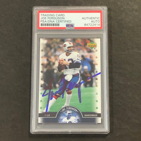 2005 NFL Football Upper Deck #9 Joe Ferguson Signed Card AUTO PSA/DNA Bills