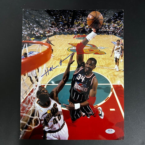 Hakeem Olajuwon signed 11x14 photo PSA/DNA Houston Rockets Autographed