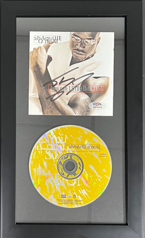 Shaquille O'Neal Signed CD Cover Framed PSA/DNA You Can't Stop the Reign Autographed