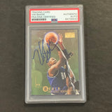 1996-97 Fleer Skybox #64 Vin Baker Signed Card PSA/DNA Slabbed Bucks