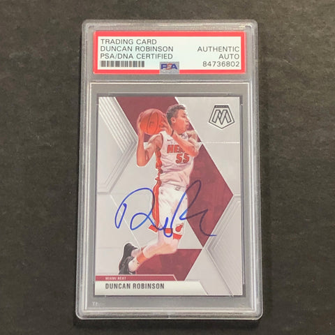 2019 Panini Mosaic #170 Duncan Robinson Signed Card AUTO PSA Slabbed Heat