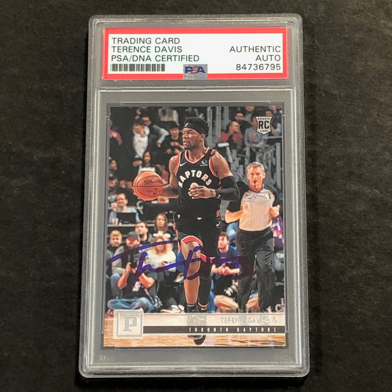2019-20 Panini Chronicles #104 Terence Davis Signed Card AUTO PSA Slabbed RC Raptors