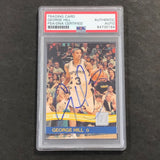 2010-11 Panini #107 George Hill Signed Card Auto PSA Slabbed Spurs