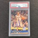 2010-11 Panini #107 George Hill Signed Card Auto PSA Slabbed Spurs