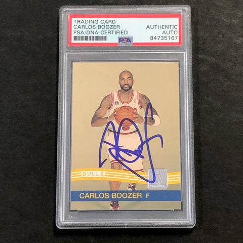 2010 Panini #44 Carlos Boozer Signed Card AUTO PSA/DNA Slabbed Bulls